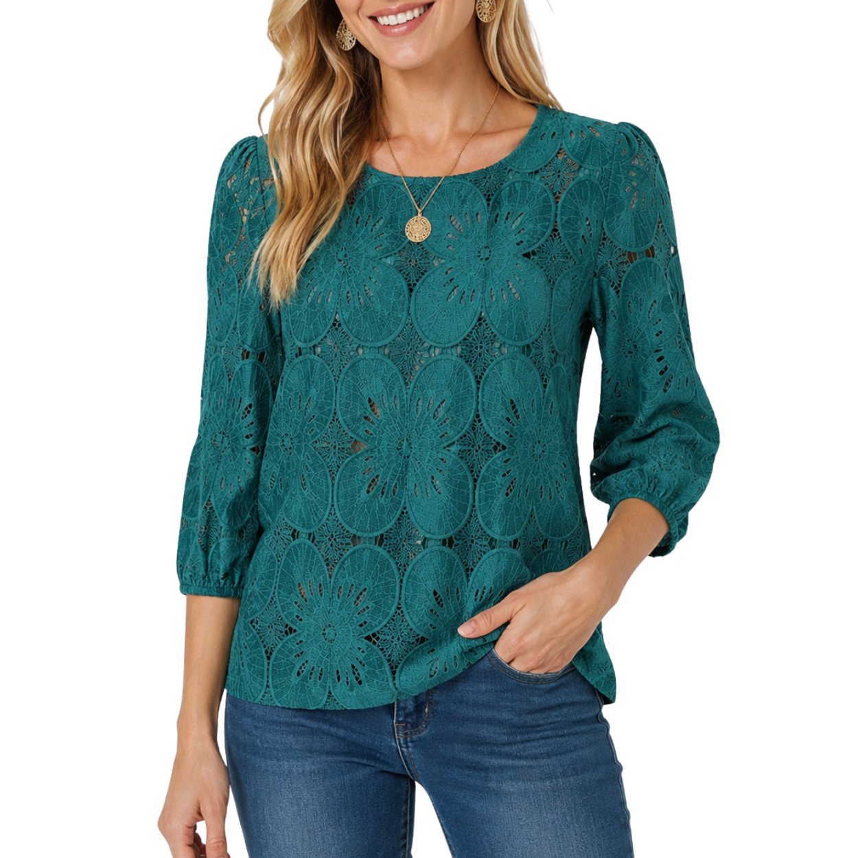 Casual 3/4 Length Sleeve Tops For Women