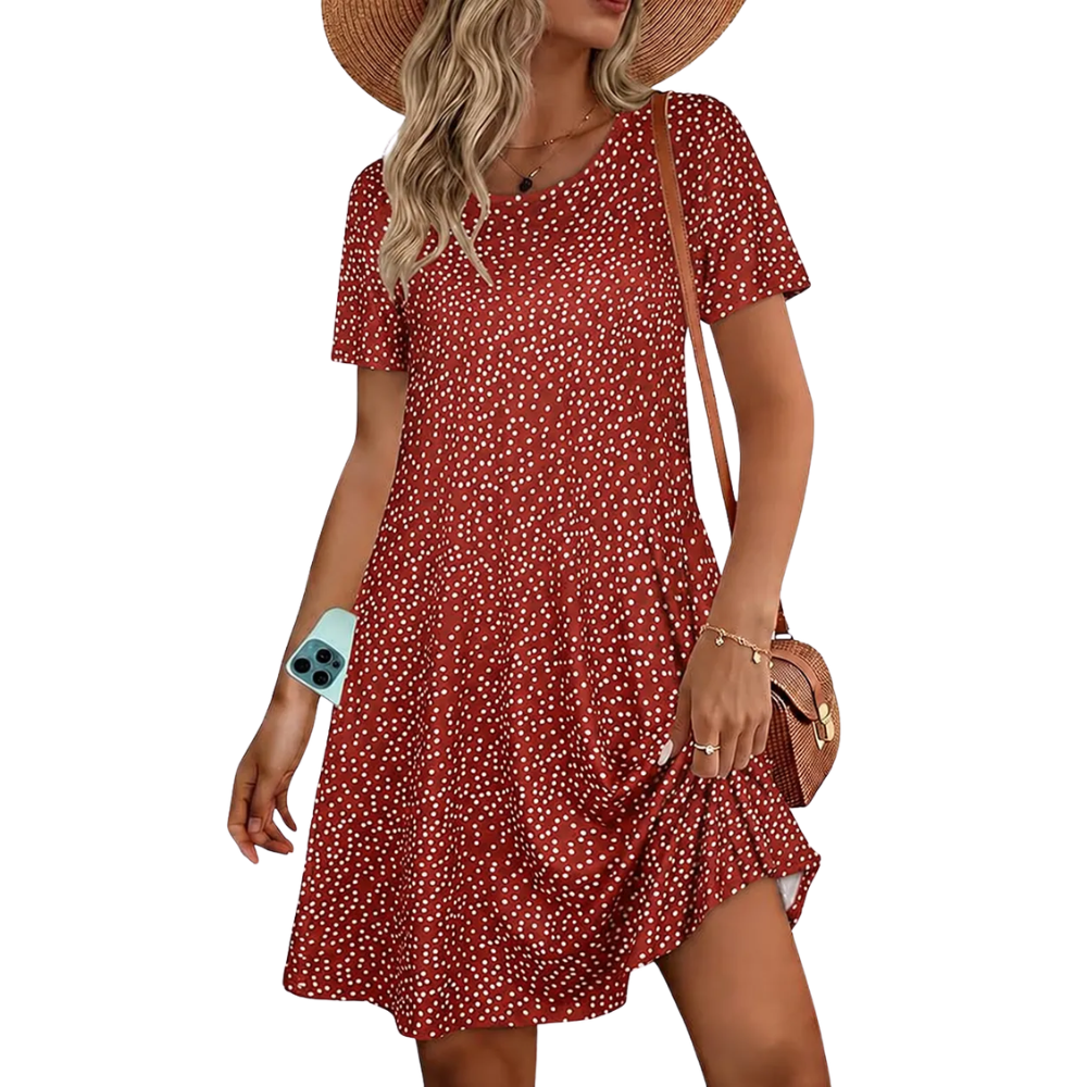 Casual Loose Short Sleeve Beach Dresses For Women