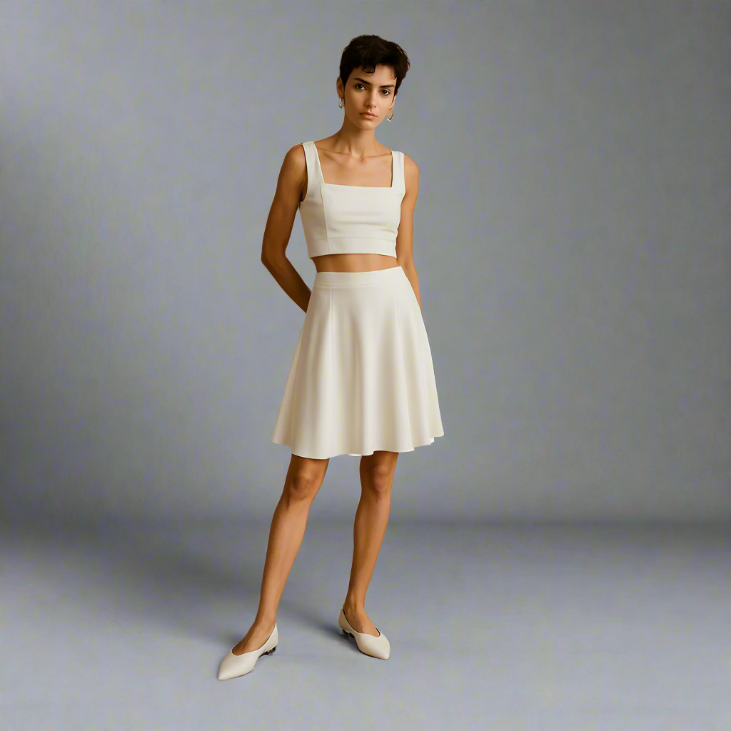 Elevated Everyday Wear Structured Linen Crop Top-My Comfy Blouse