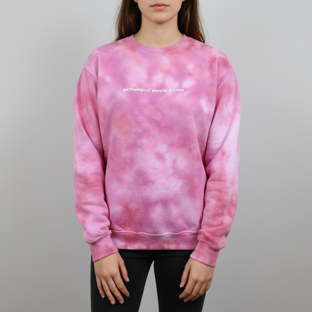 Stylish Tie Dye Graphic Design Crewneck Sweatshirt