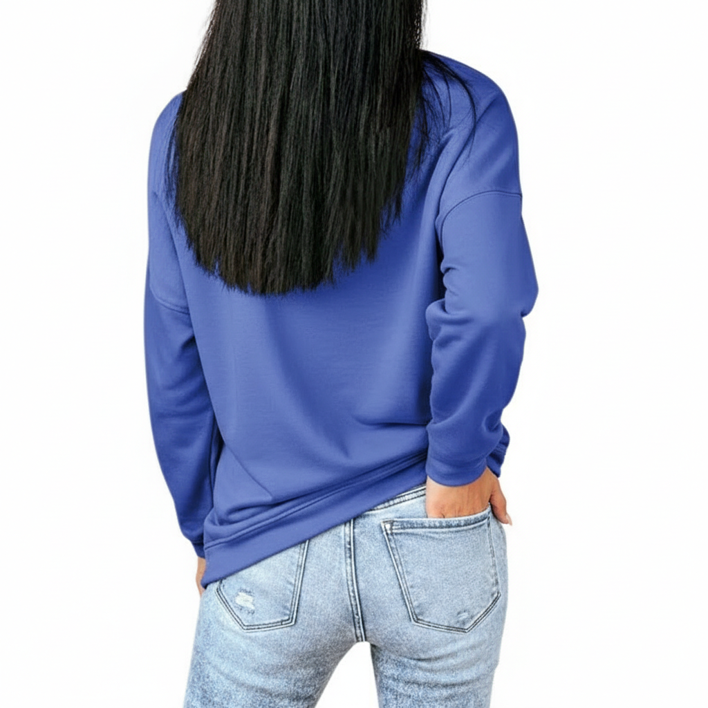 Casual Loose Fit Soft Pullover For Women