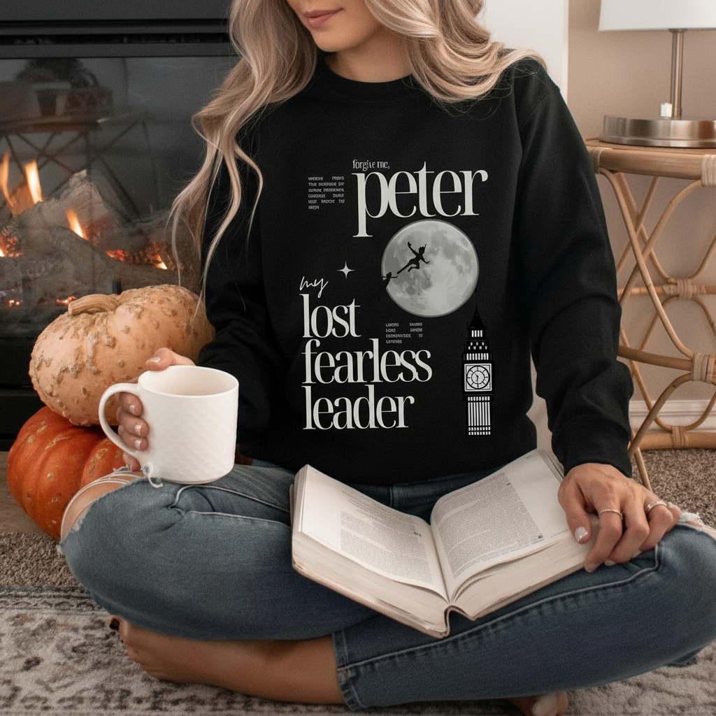 Moon Graphic Design With Quote Printed Sweatshirt