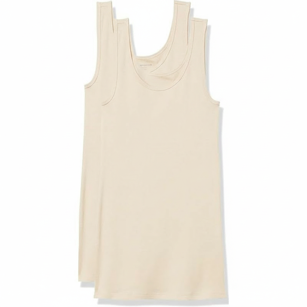 Pack Of 2 Slim Fit Sleeveless Tank Top For Women