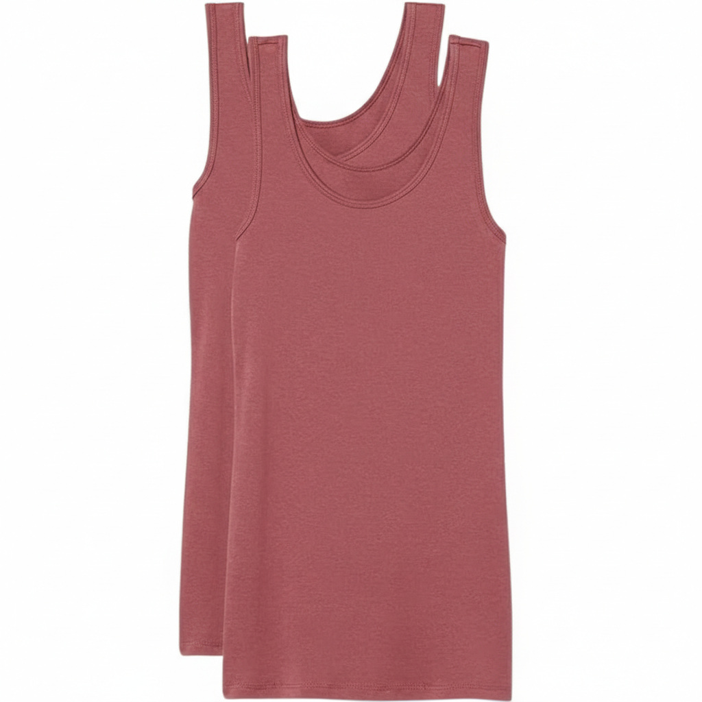 Pack Of 2 Slim Fit Sleeveless Tank Top For Women