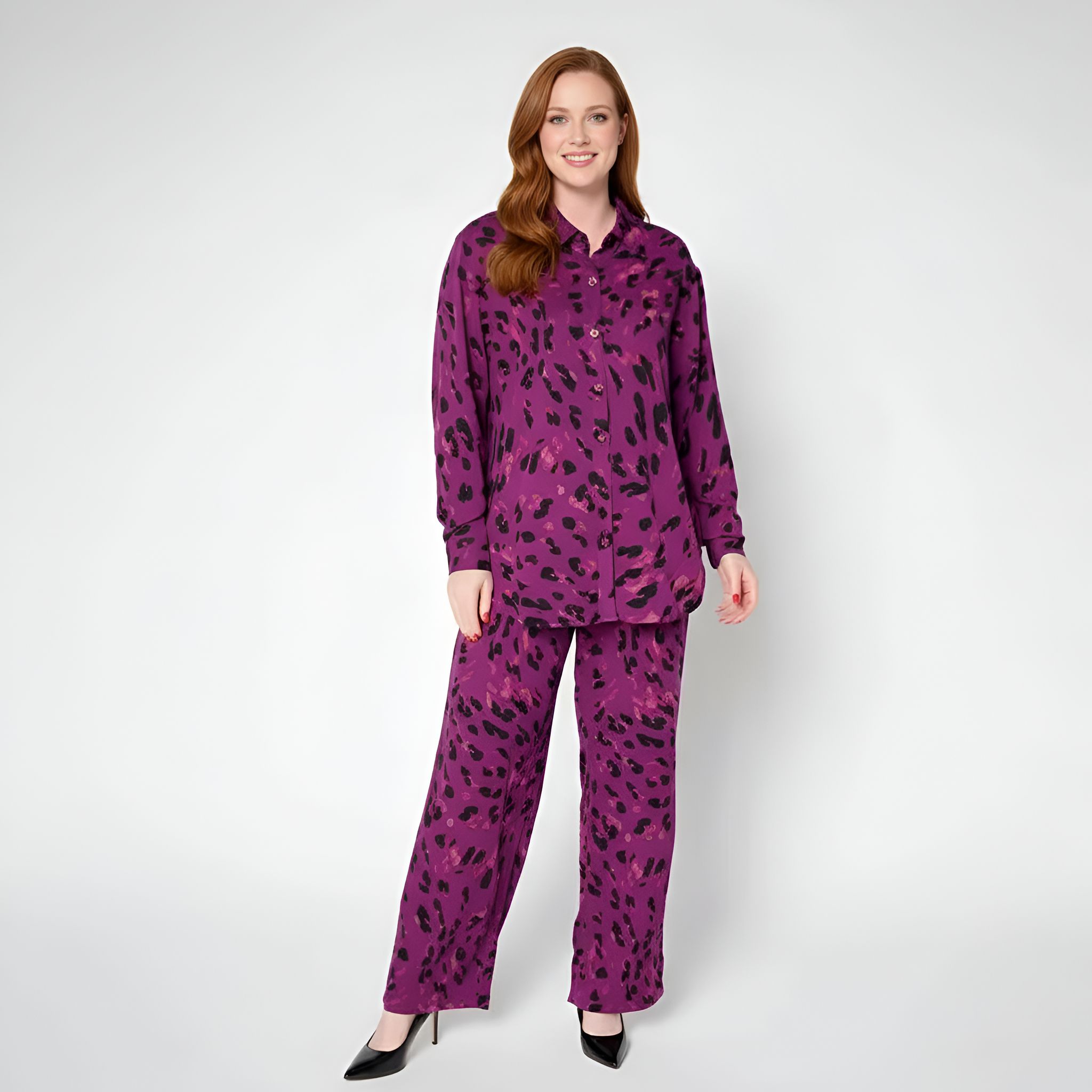 Brandis Dress Out Loud Printed Long Sleeve Blouse