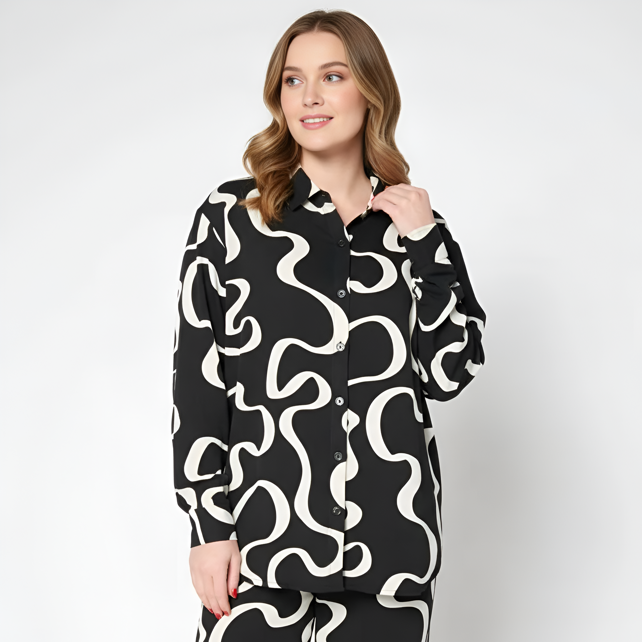 Brandis Dress Out Loud Printed Long Sleeve Blouse