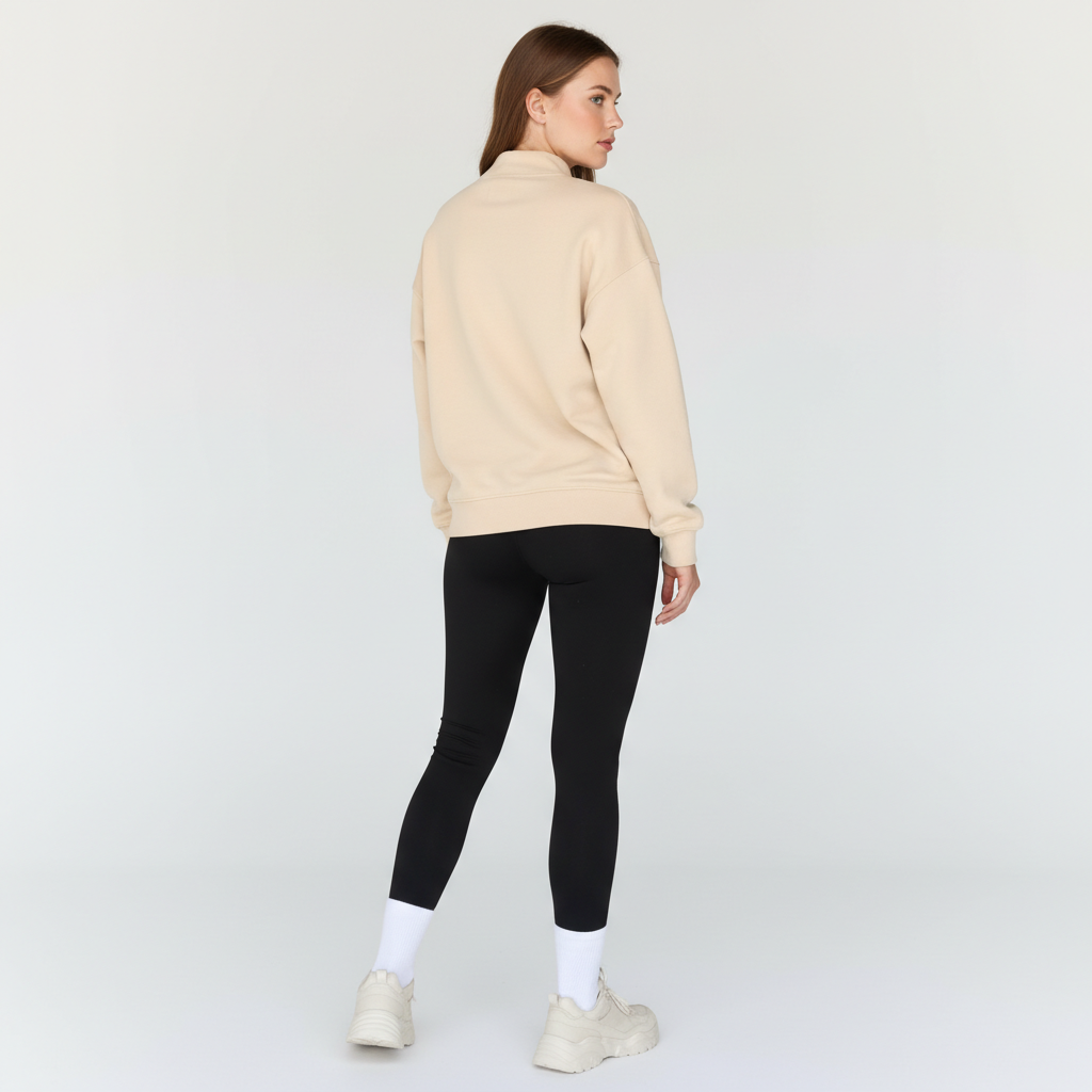 Oversized Sweatshirt For Women With Long Sleeves And Casual Fit