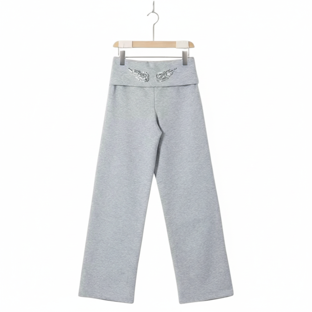 Sequin Graphic Angel Hoodie And Pants Set-My Comfy Blouse