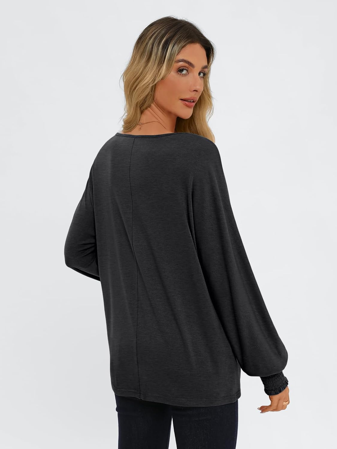 Women Pleated Long Sleeve Fall Shirt-My Comfy Blouse
