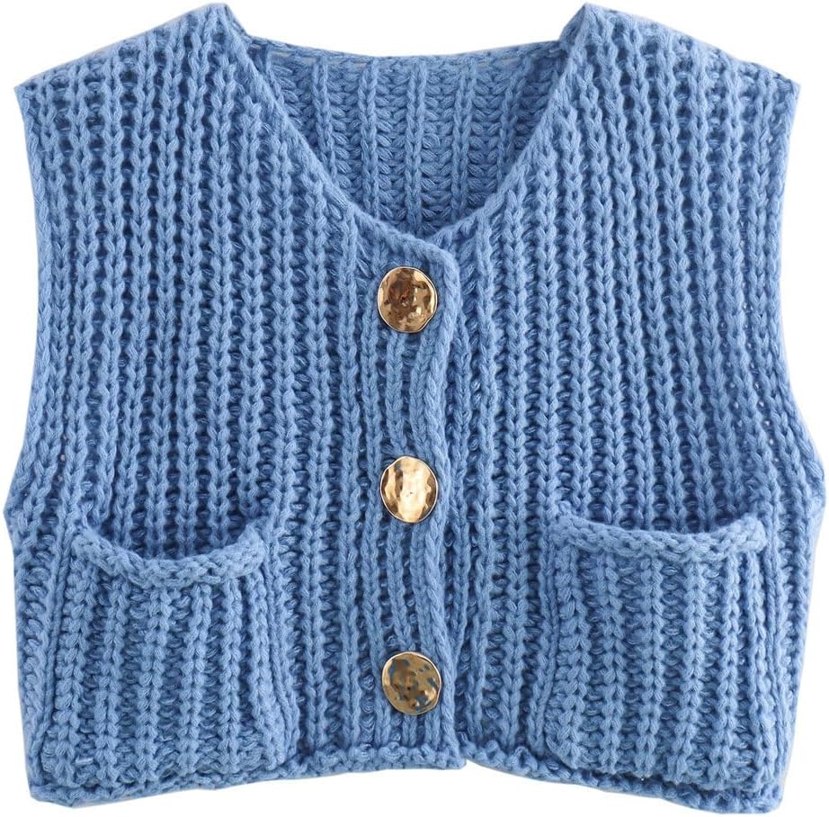 Vintage Style Knit Vest-My Comfy Blouse