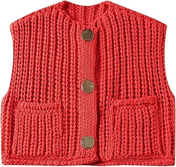 Vintage Style Knit Vest-My Comfy Blouse
