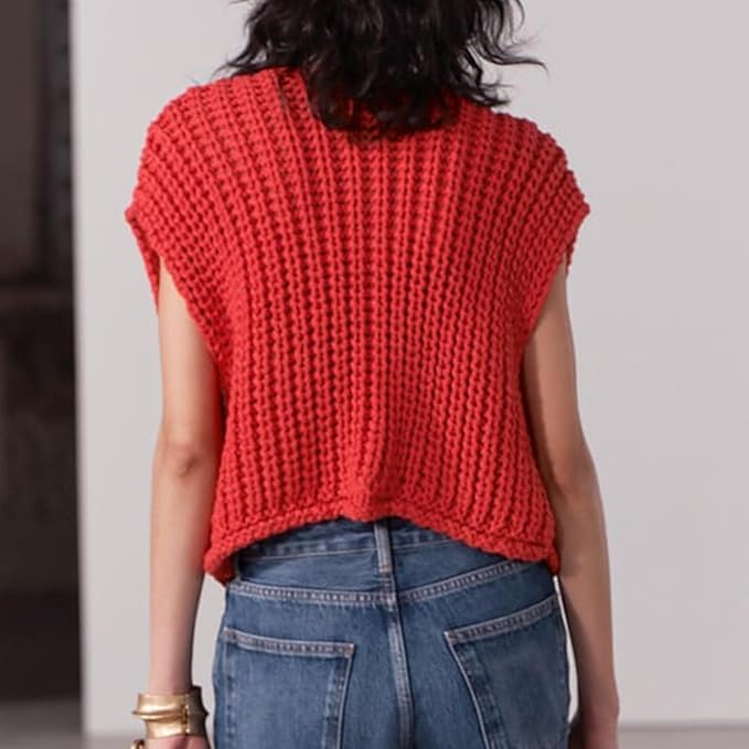Vintage Style Knit Vest-My Comfy Blouse
