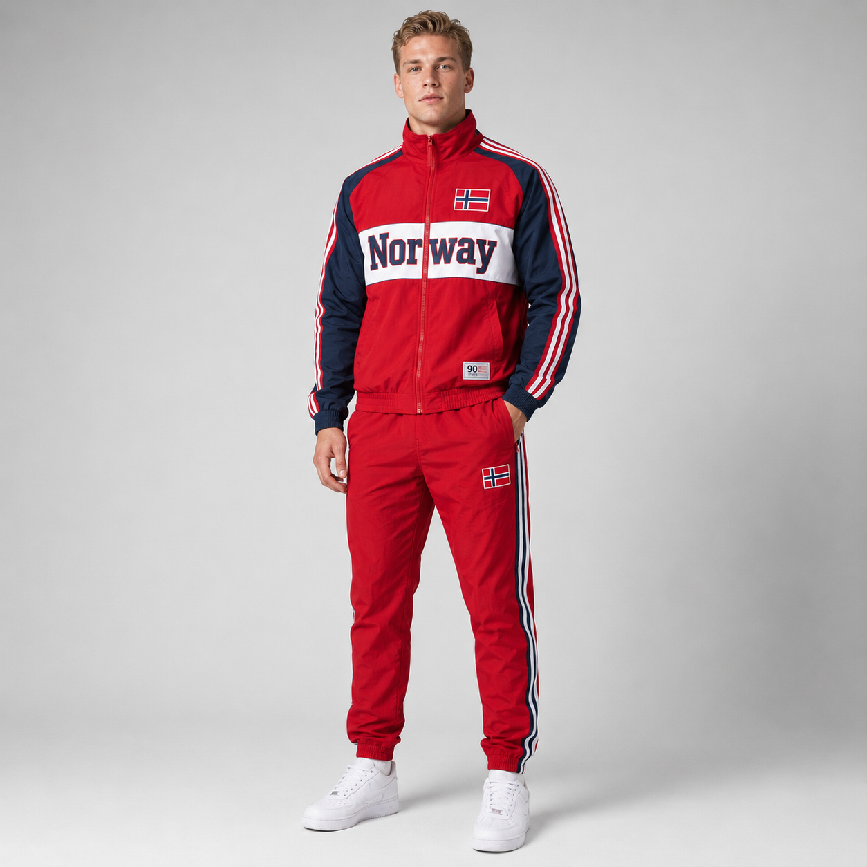 World Cup 2026 Themed Norway Football Fan Sweatshirt And Jogger Set