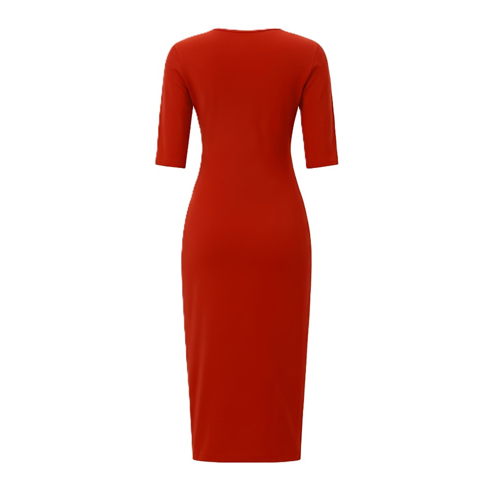 Zipper Front Midi Knit Cardigan Dress