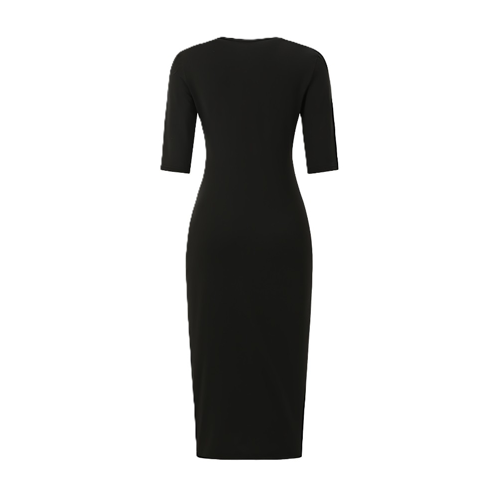 Zipper Front Midi Knit Cardigan Dress