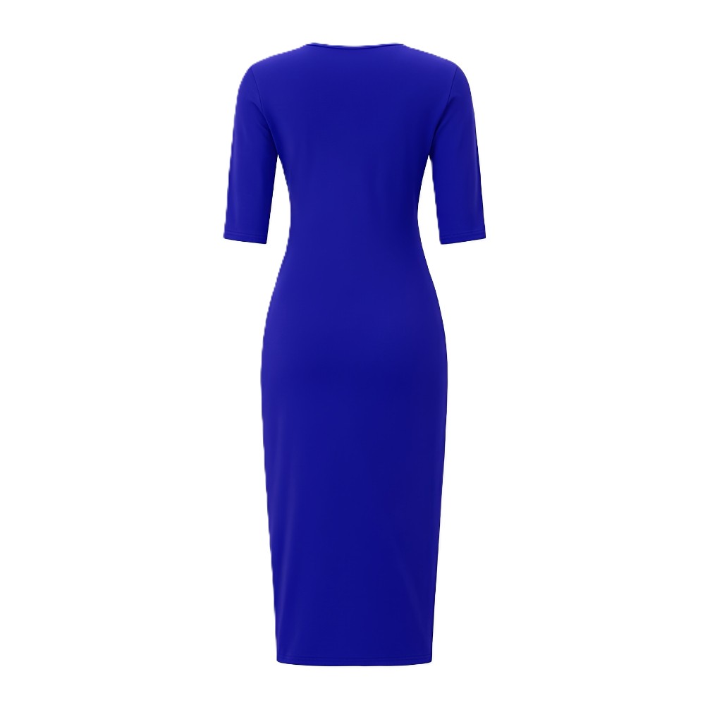 Zipper Front Midi Knit Cardigan Dress