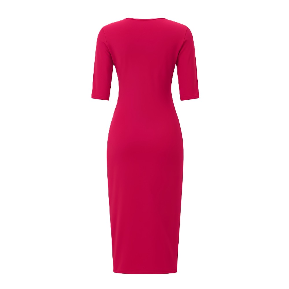 Zipper Front Midi Knit Cardigan Dress