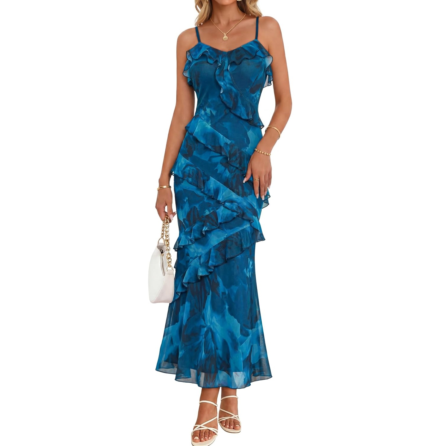 Casual Long Length Floral Maxi Dress For Women