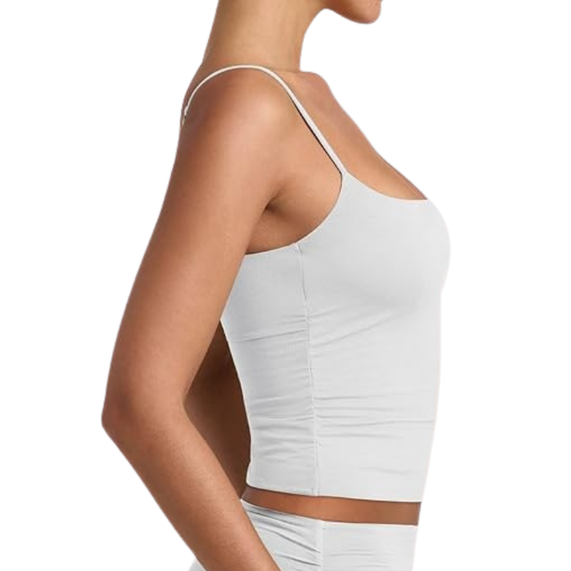 Women's Basic Double Lined Scoop Neck Tank Tops