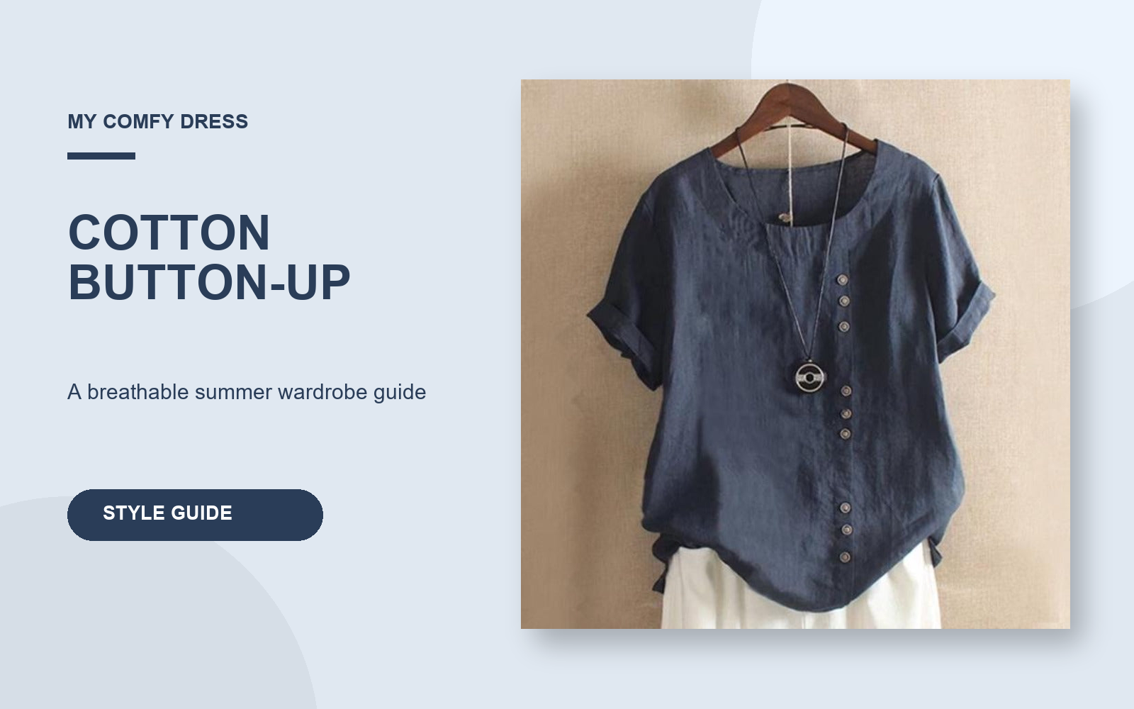 Cotton button-up summer styling guide cover