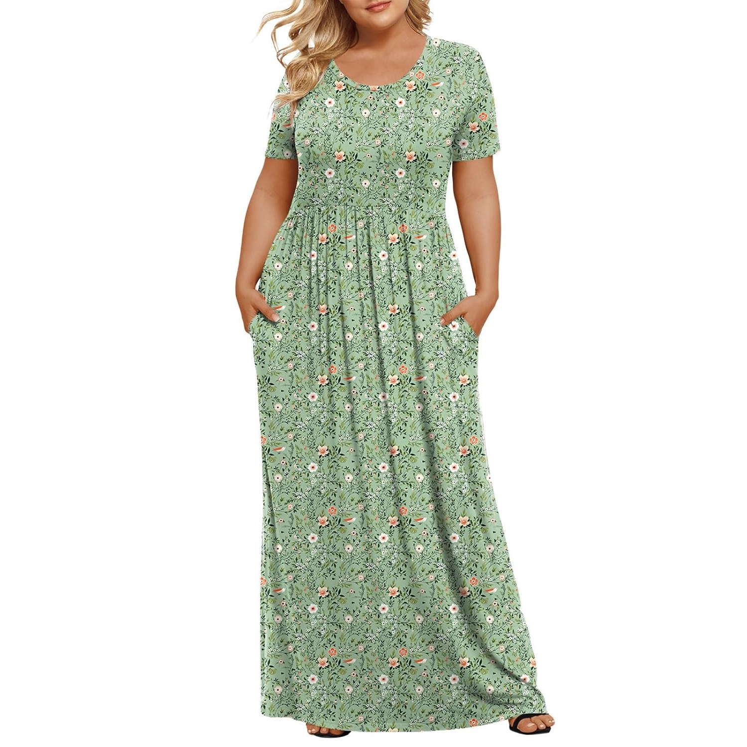 Casual Short Sleeve Maxi Dress For Women