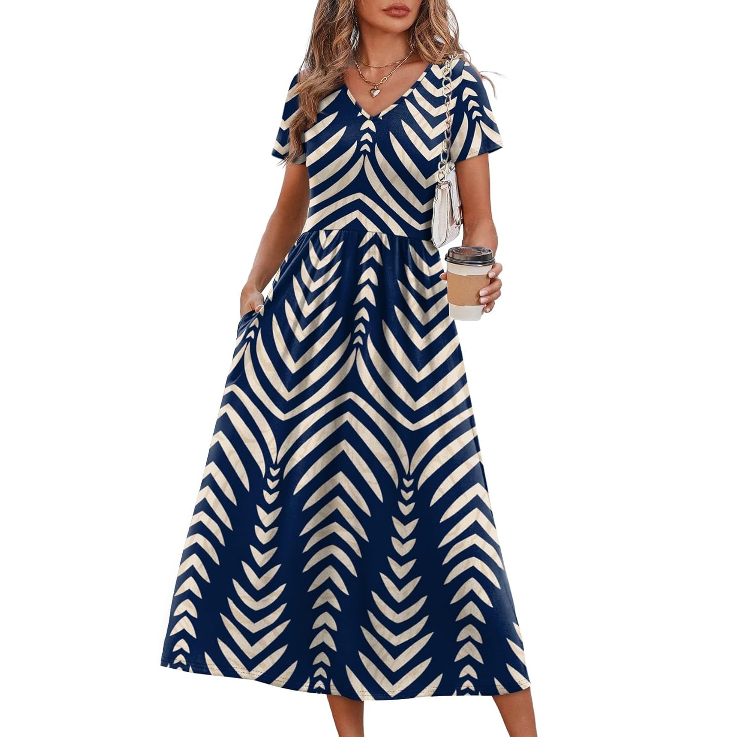 Casual Midi Beach Dresses With Pockets For Women