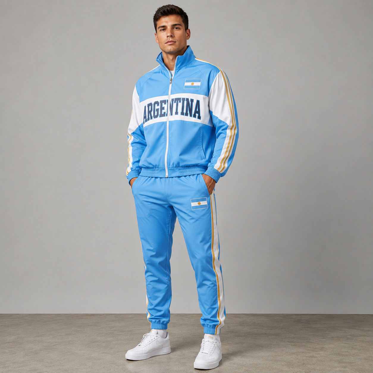 World Cup 2026 Themed Argentina Football Fan Sweatshirt And Jogger Set
