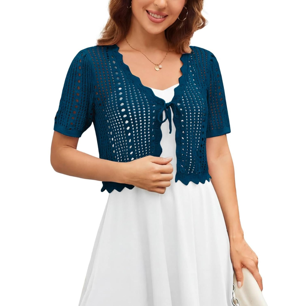 Casual Crochet Shrug Knit Sweater For Women
