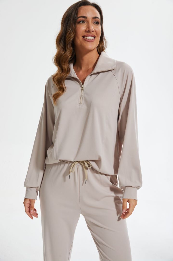 Air Half Zip Set-My Comfy Blouse