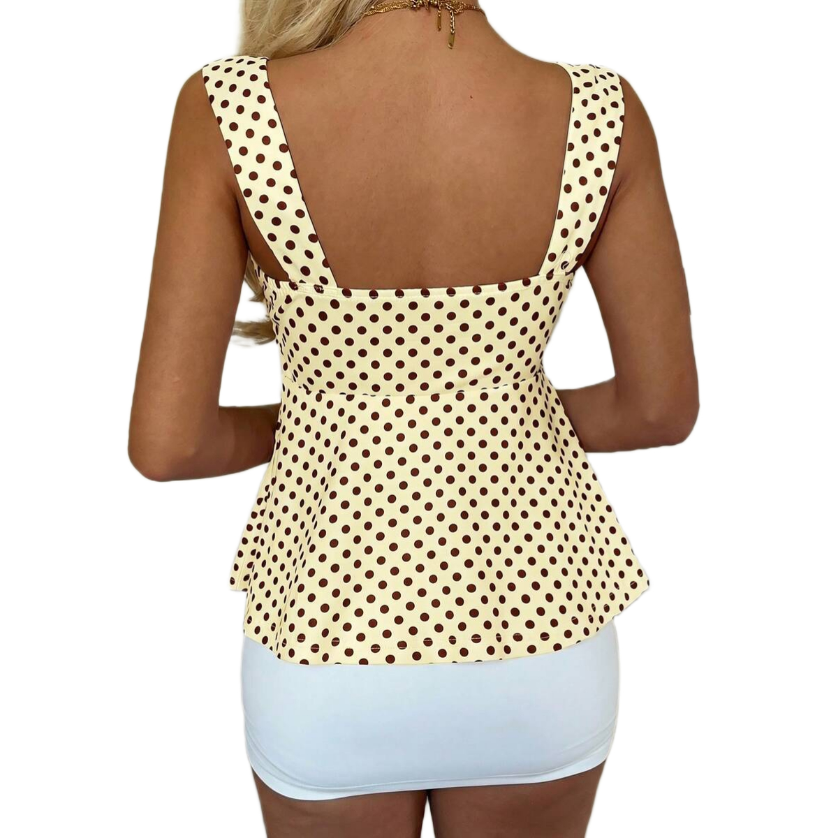 Casual Ruffle Tank Top With Drawstring For Women