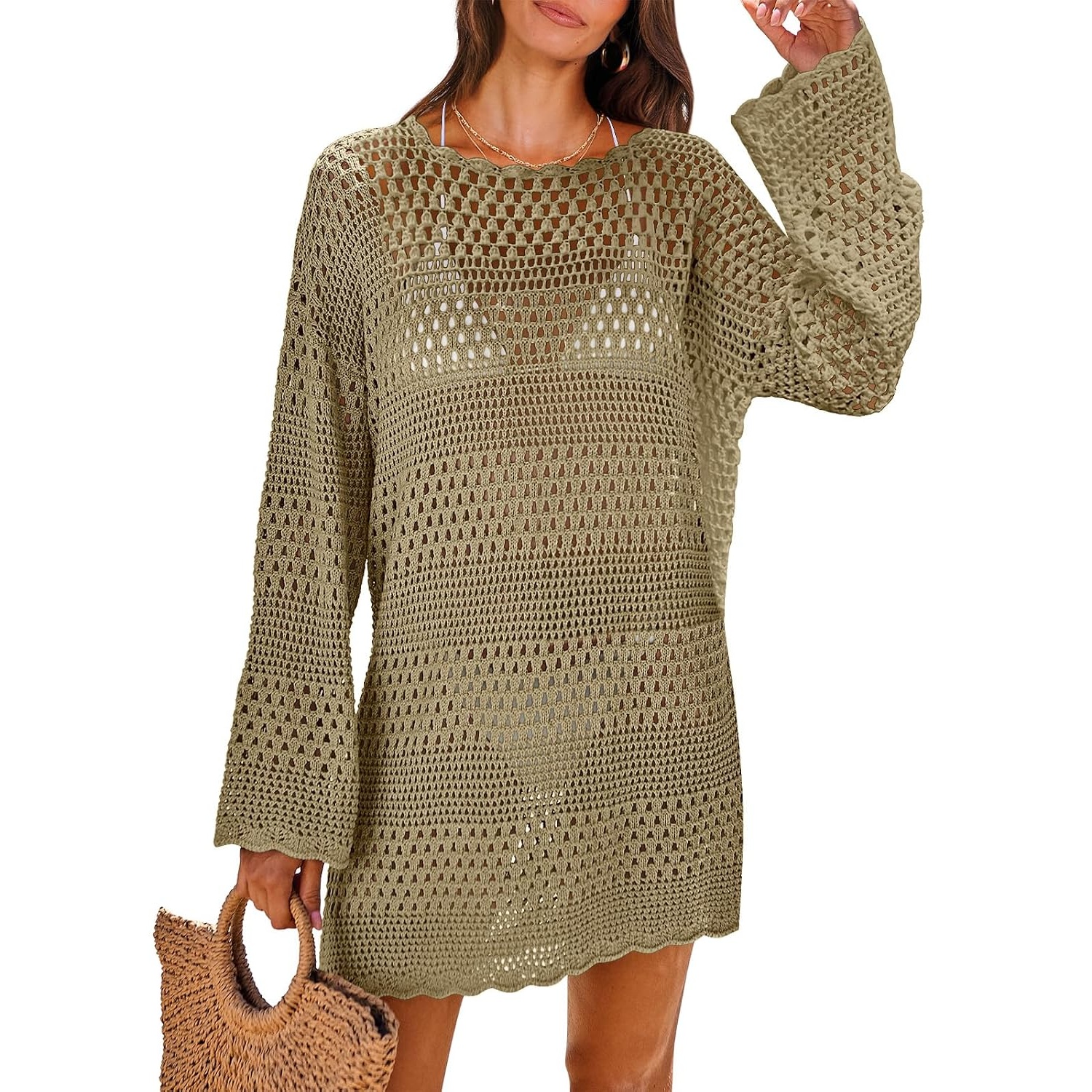 Mesh Swimwear Cover Up Swimsuit For Women