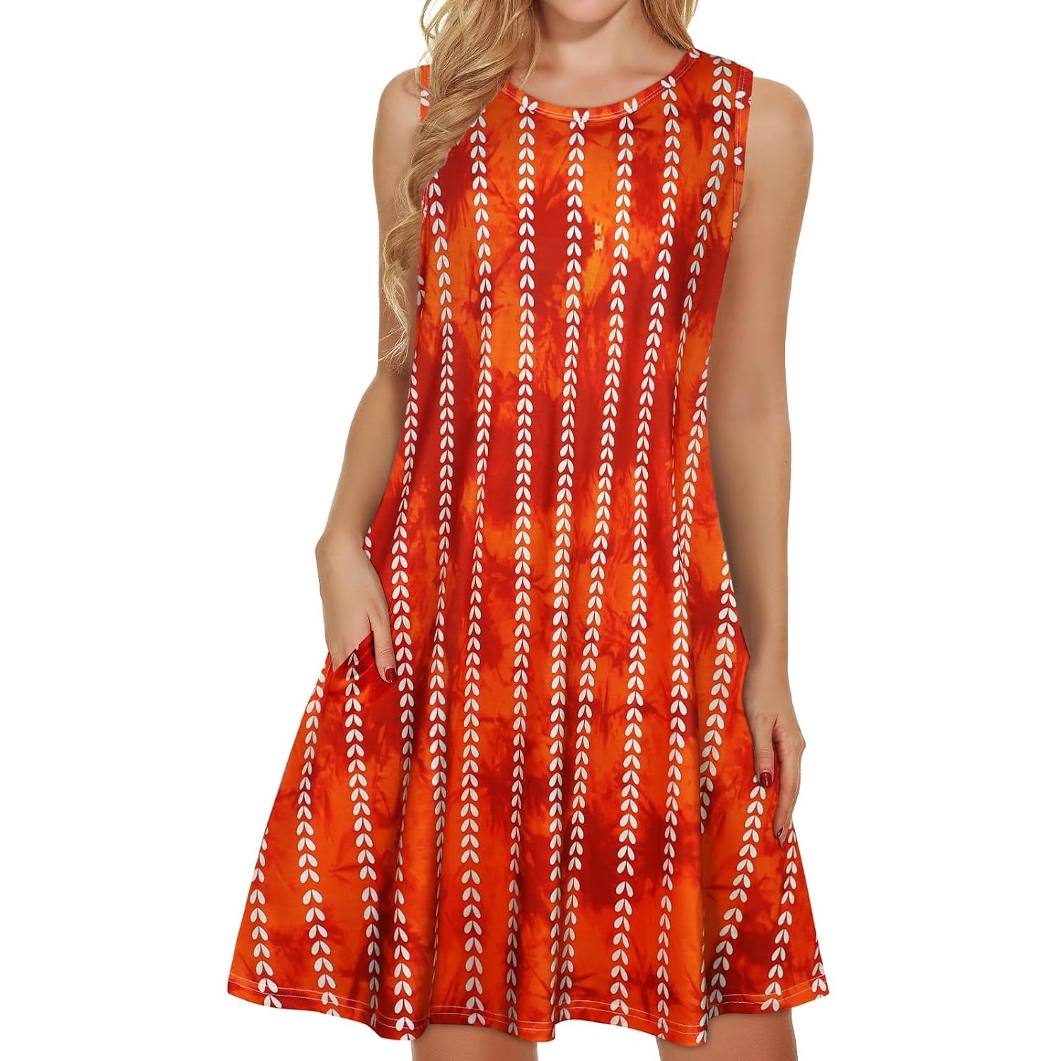 Casual Loose Fit Beach Dress With Pockets For Women