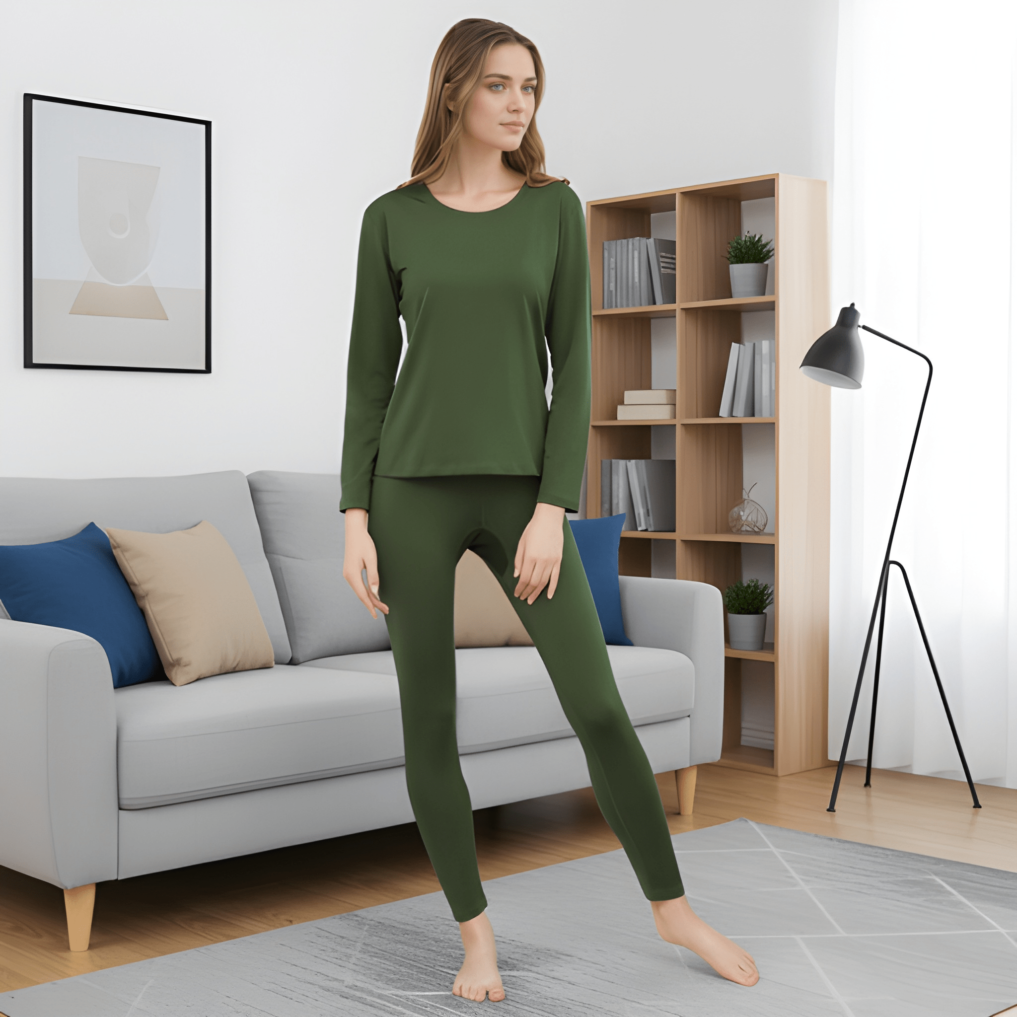 Fleece Lined Thermal Base Layer Underwear Set For Women-My Comfy Blouse