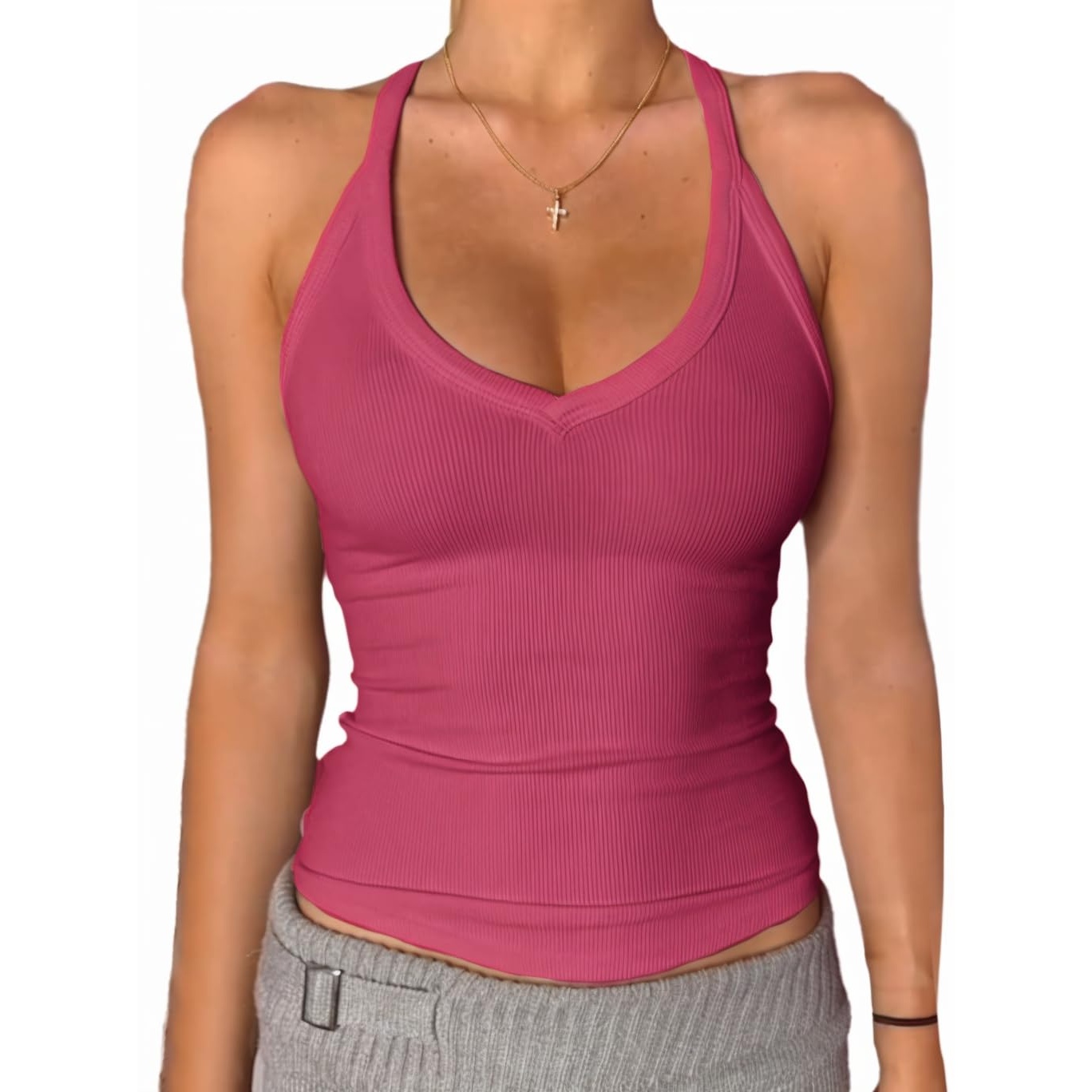 Fitted Basic Cami Tank Top For Women