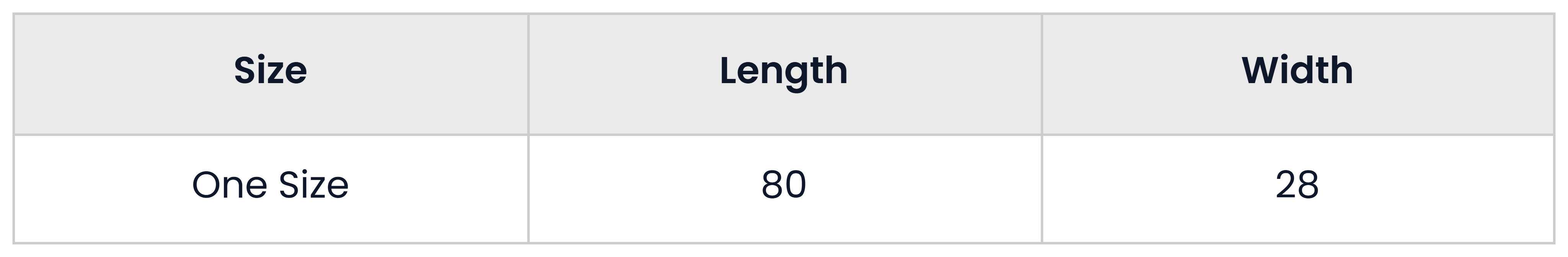 Size Chart for Reversible Paisley Pashmina Scarf For Women