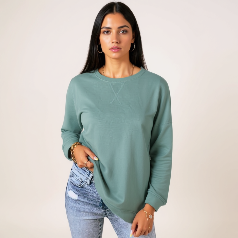 Women Casual Crew Neck Sweatshirt