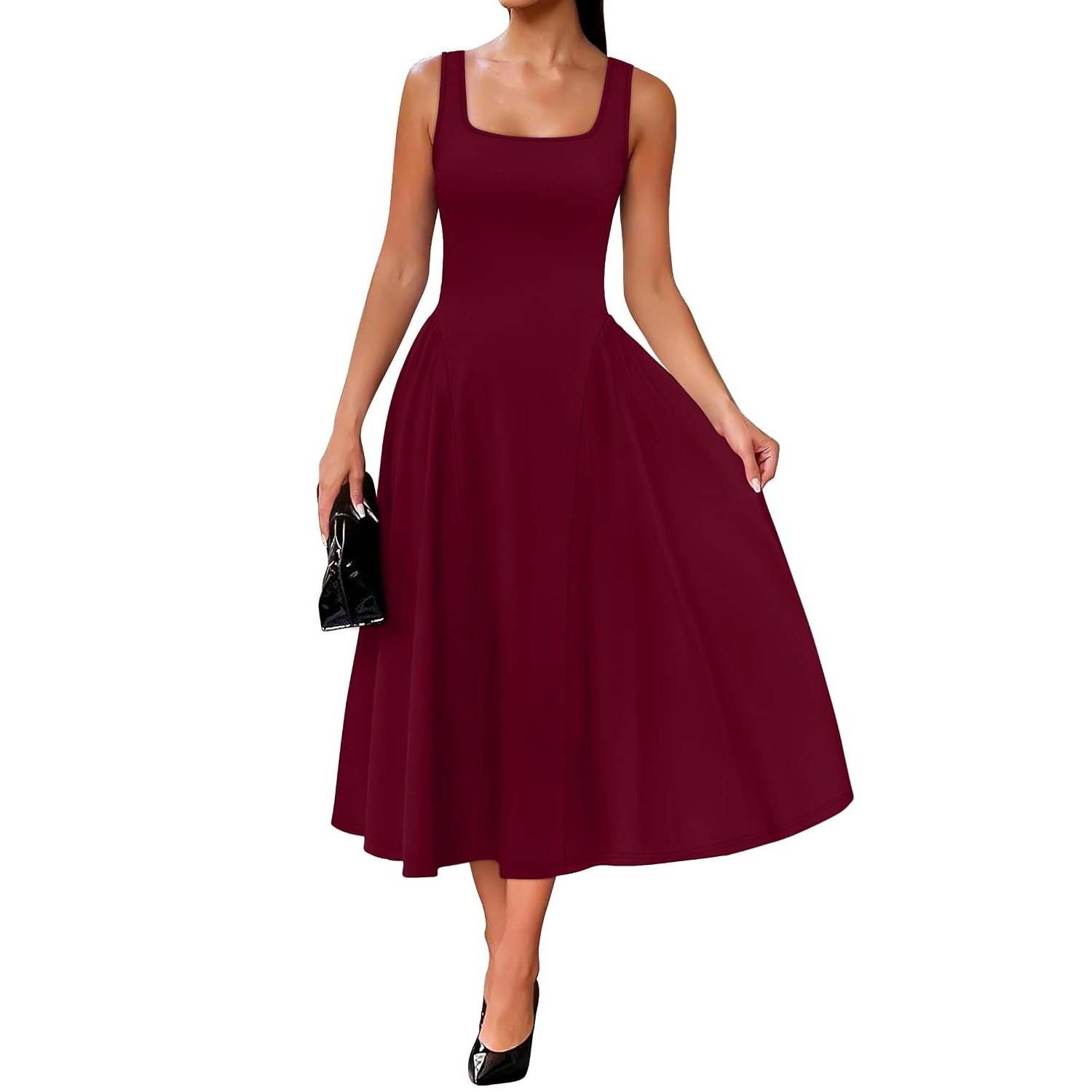 Ruffle A Line Ruched Dress Dresses For Women