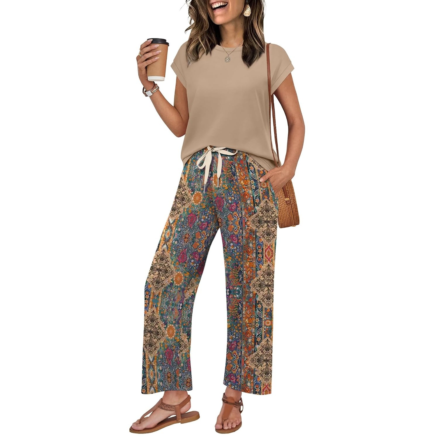 Two Piece Spring Summer Matching Outfit Set For Women