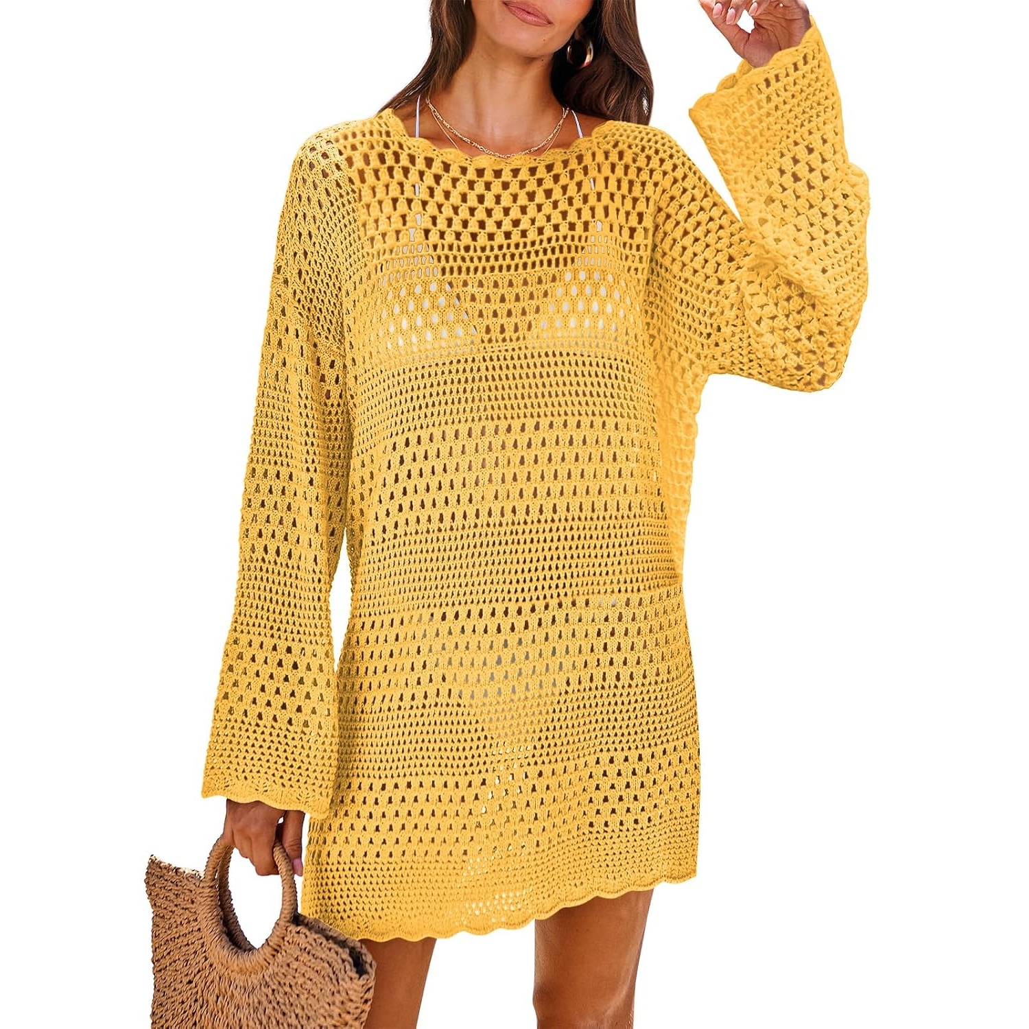 Mesh Swimwear Cover Up Swimsuit For Women