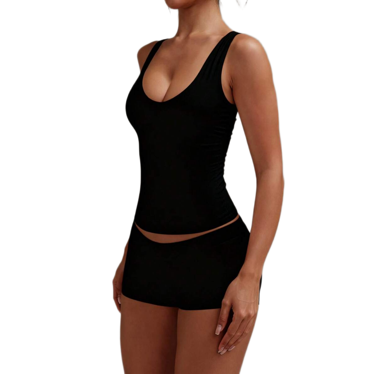 Casual Double Layer High Elasticity Sleeveless Tank Top For Women
