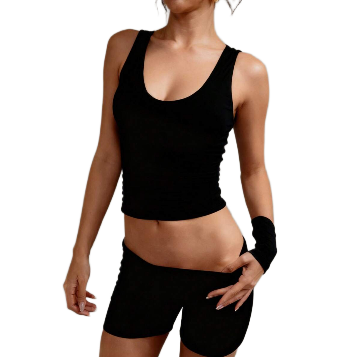 Casual Double Layer High Elasticity Sleeveless Tank Top For Women
