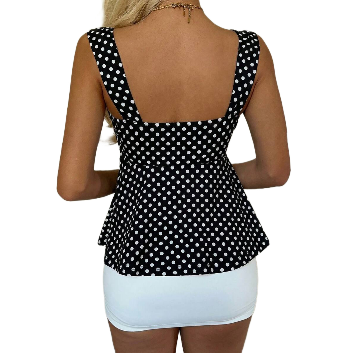 Casual Ruffle Tank Top With Drawstring For Women
