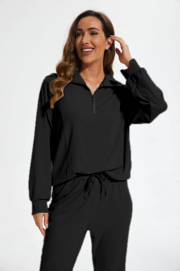 Air Half Zip Set-My Comfy Blouse