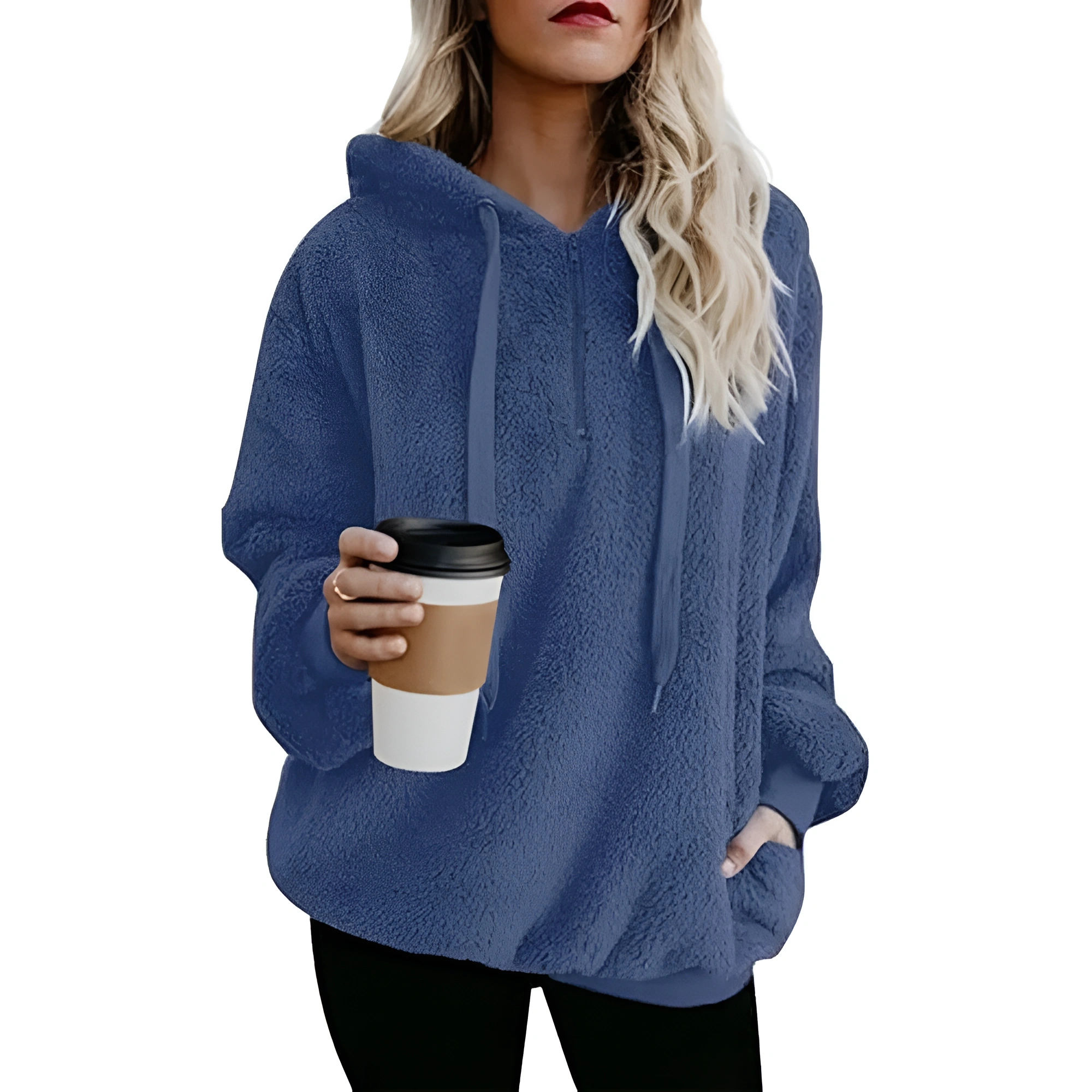 Oversized Long Sleeve Pullover Hoodies With Pocket For Women