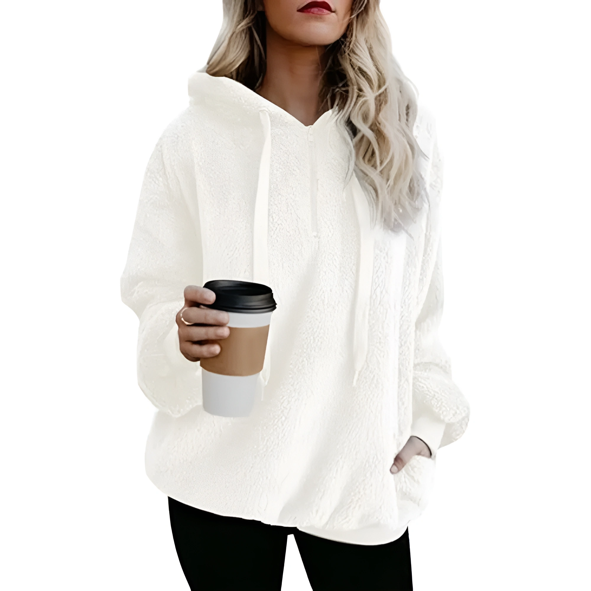 Oversized Long Sleeve Pullover Hoodies With Pocket For Women