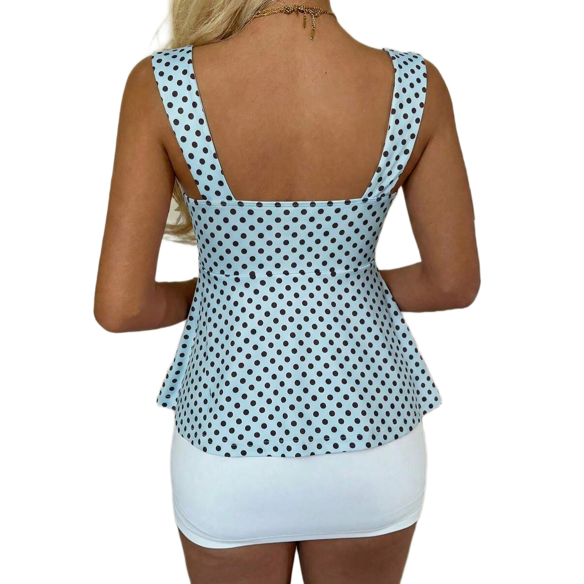 Casual Ruffle Tank Top With Drawstring For Women