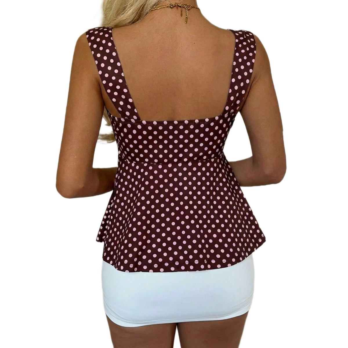 Casual Ruffle Tank Top With Drawstring For Women