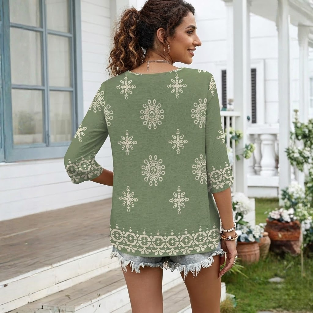 Summer Outfits Dressy Casual Flowy Shirts Boho Blouse Tops for Women