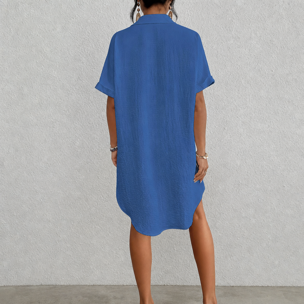 Coverup Button Down Bathing Shirt Cover For Women