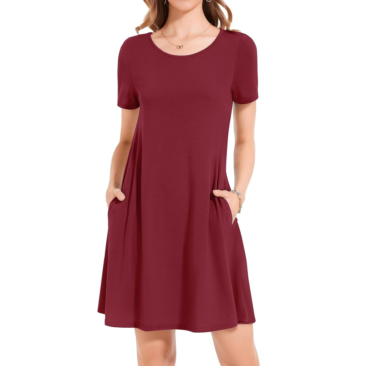 Casual Loose Short Sleeve Beach Dresses For Women